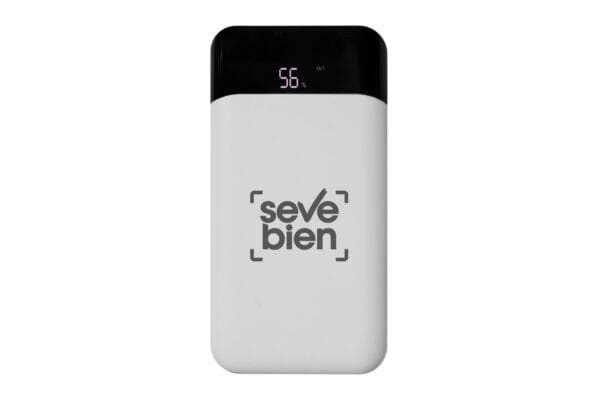 alt promocional publicitario power bank blanco EC732 frente logo scaled