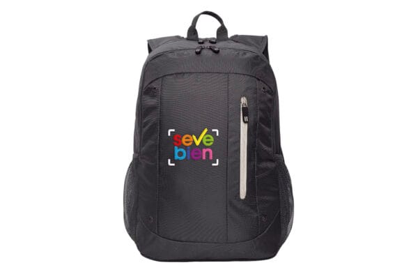 promocional publicitario mochila negro C516 frente logo logo scaled